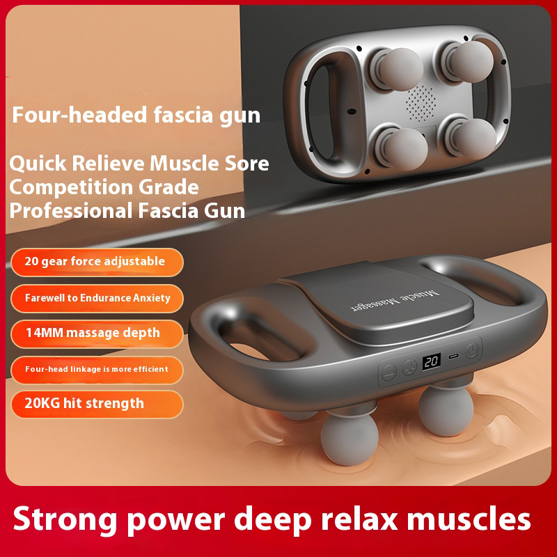 F-507 Four Headed Massage Gun Cordless Muscle Massager