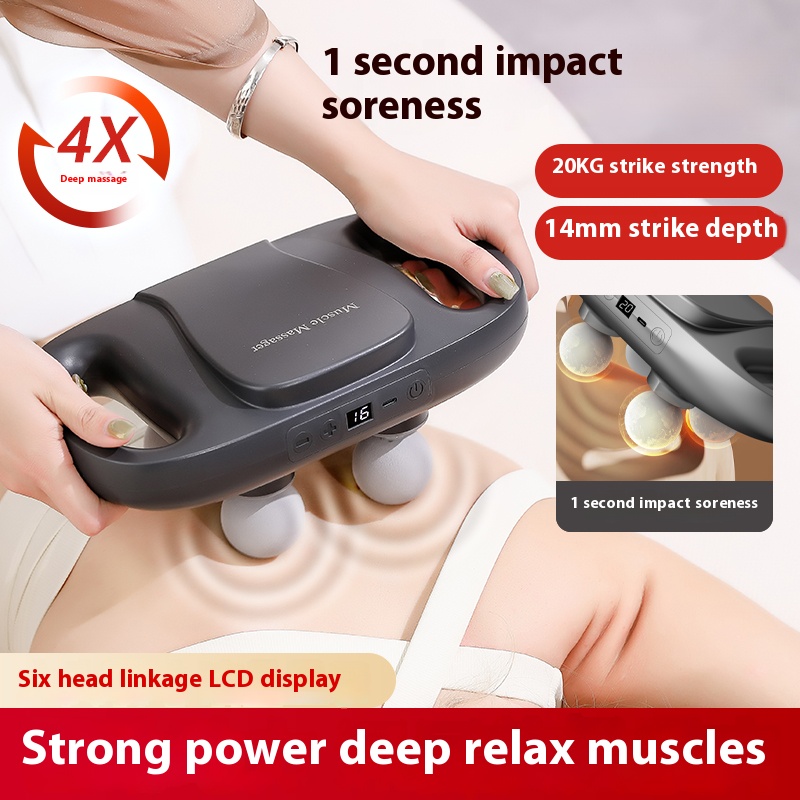 F-507 Four Headed Massage Gun Cordless Muscle Massager